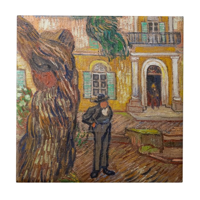 Azulejo Vincent Van Gogh - Asilo de Saint-Paul en Saint-Re (Frente)