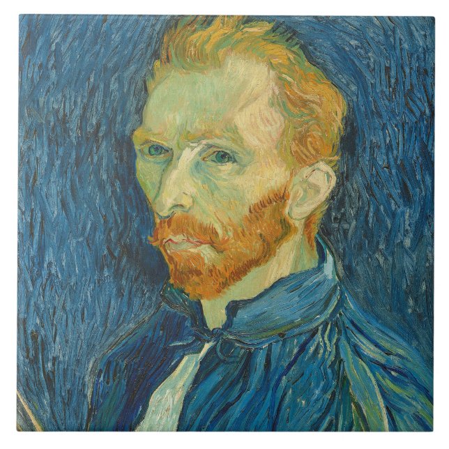 Azulejo Vincent van Gogh| Autorretrato, 1889 (Frente)