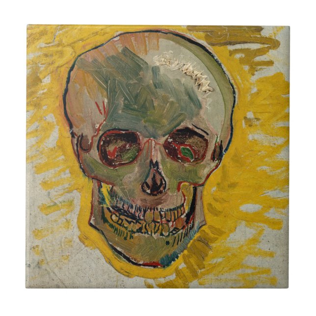 Azulejo Vincent van Gogh - Calavera 1887 #2 (Frente)