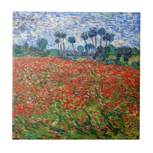 Azulejo Vincent van Gogh - Campo de amapolas