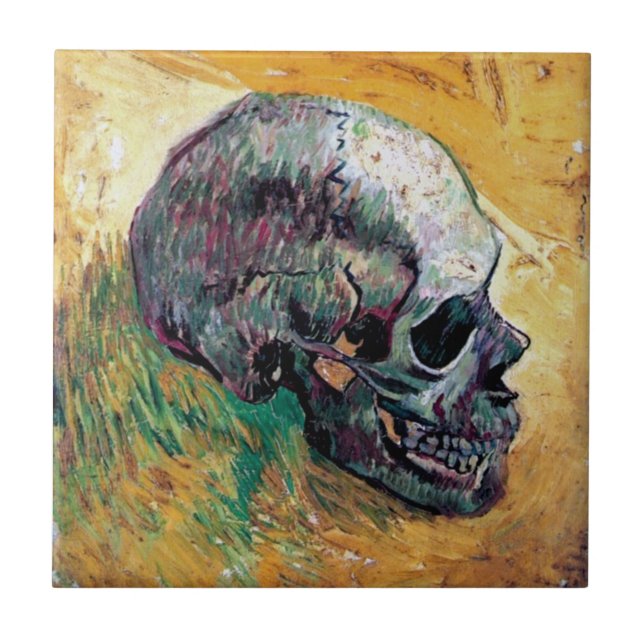 Azulejo Vincent Van Gogh - Cráneo de perfil - Arte fino (Frente)