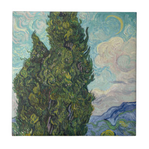Azulejo Vincent van Gogh - Cypresses