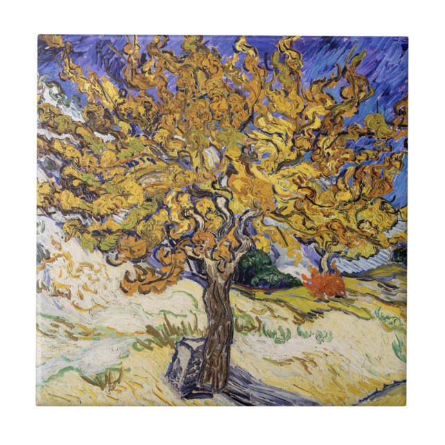 Azulejo Vincent van Gogh - El árbol de las moras (Frente)