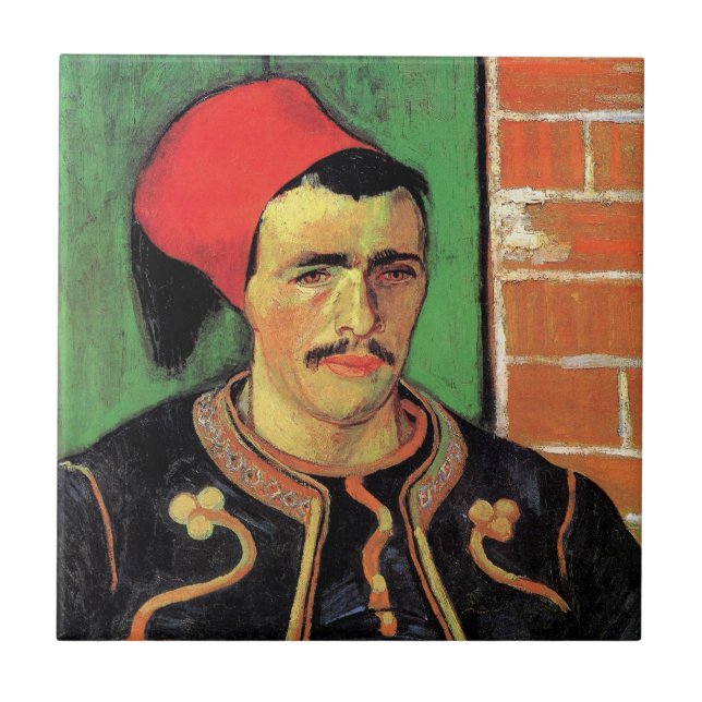 Azulejo Vincent Van Gogh - El retrato de Zouave - Soldado (Frente)