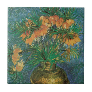 Azulejo Vincent van Gogh - Fritillarias en un jarrón de co