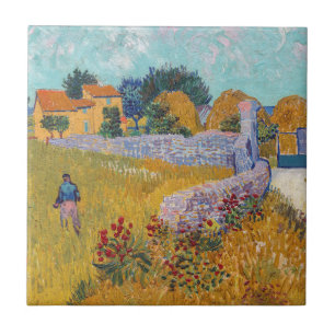 Azulejo Vincent van Gogh - Granja en Provenza