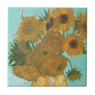 Azulejo Vincent van Gogh - Jarrón con doce girasoles