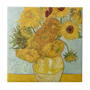 Azulejo Vincent Van Gogh - Jarrón con doce girasoles