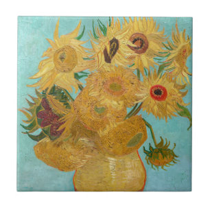 Azulejo Vincent Van Gogh - Jarrón con doce girasoles