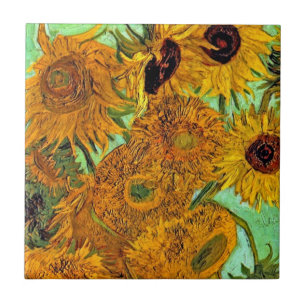 Azulejo Vincent Van Gogh - Jarrón con doce girasoles
