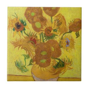 Azulejo Vincent van Gogh - Jarrón con quince girasoles