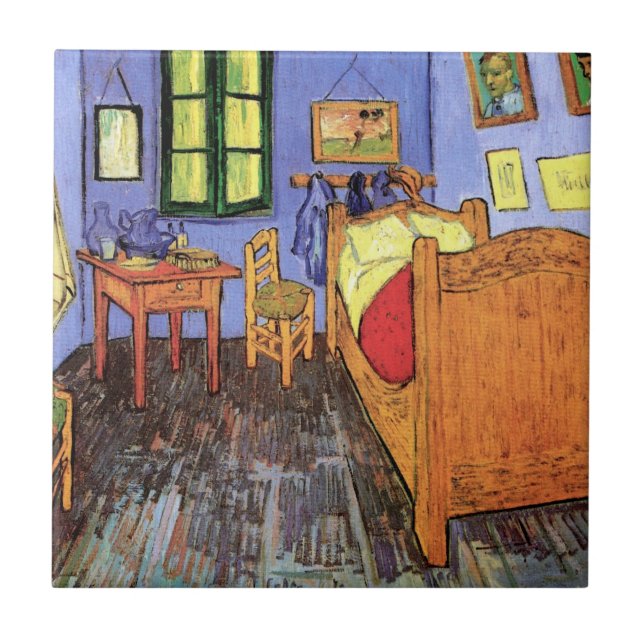 Azulejo Vincent Van Gogh - La habitación de Van Gogh en Ar (Frente)
