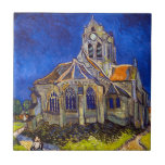 Azulejo Vincent van Gogh - La Iglesia de Auvers<br><div class="desc">Iglesia de Auvers / l'Eglise à Auvers-sur-oise por Vincent Van Gogh en 1890</div>