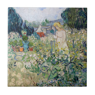 Azulejo Vincent van Gogh - La señorita Gachet en su jardín