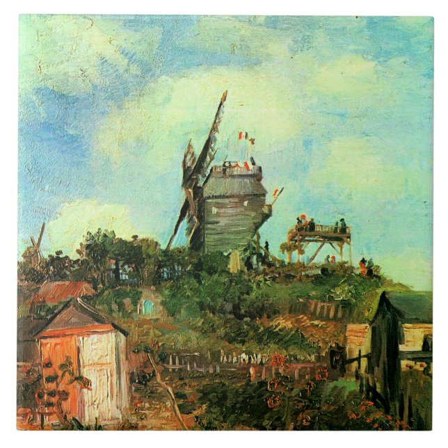 Azulejo Vincent van Gogh, Le Moulin de la Galette 3, (Frente)