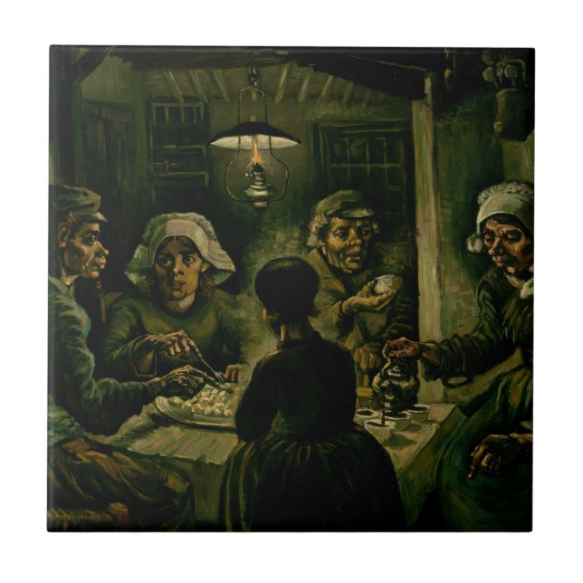 Azulejo Vincent van Gogh - Los comedores de papa (Frente)