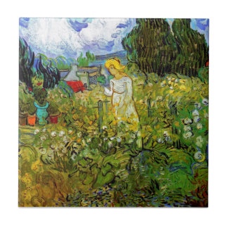 Azulejo Vincent Van Gogh - Marguerite Gachet en el jardín