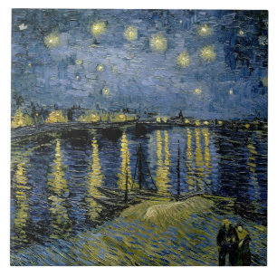 Azulejo Vincent van Gogh - noche estrellada