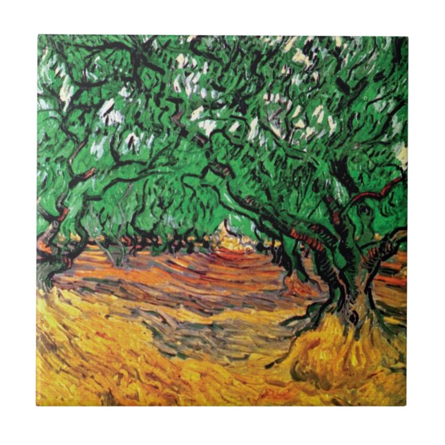 Azulejo Vincent Van Gogh - Olivos Arte Fino (Frente)