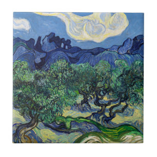Azulejo Vincent van Gogh - Olivos con los Alpilles