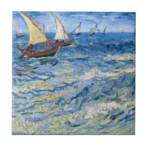 Azulejo Vincent van Gogh - Paisaje marino cerca de Saintes