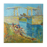 Azulejo Vincent van Gogh - Puente Langlois en Arles #1<br><div class="desc">El puente de los Langlois en Arles con el lavado femenino - Vincent van Gogh,  aceite en lienzo,  1888,  Arles</div>