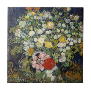 Azulejo Vincent van Gogh - Ramo de flores en un jarrón