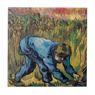 Azulejo Vincent Van Gogh - Segador con hoz - Arte fino