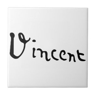 Azulejo Vincent Van Gogh Signature