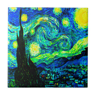 Azulejo Vincent Van Gogh Starry Noche mejorada