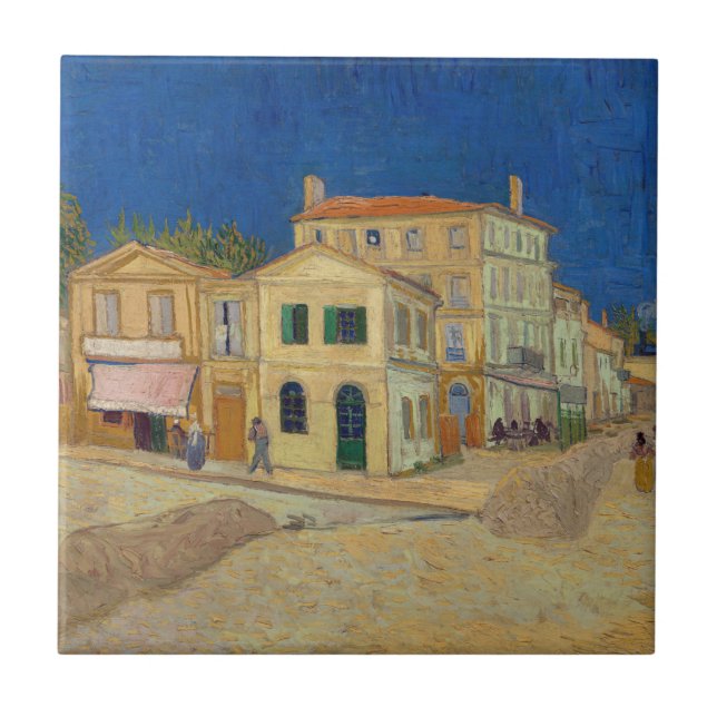 Azulejo Vincent van Gogh - The Yellow House / The Street (Frente)