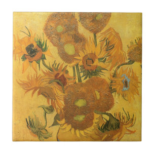 Azulejo Vincent van Gogh - Vase con quince girasoles
