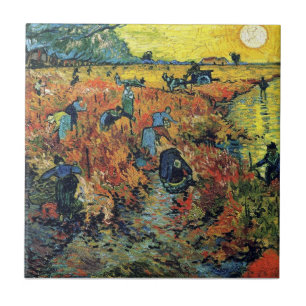 Azulejo Vincent Van Gogh - Viñedo Rojo En La Pintura De Ar