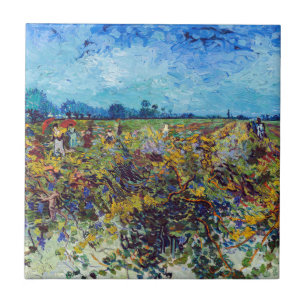 Azulejo Vincent van Gogh - Viñedo Verde