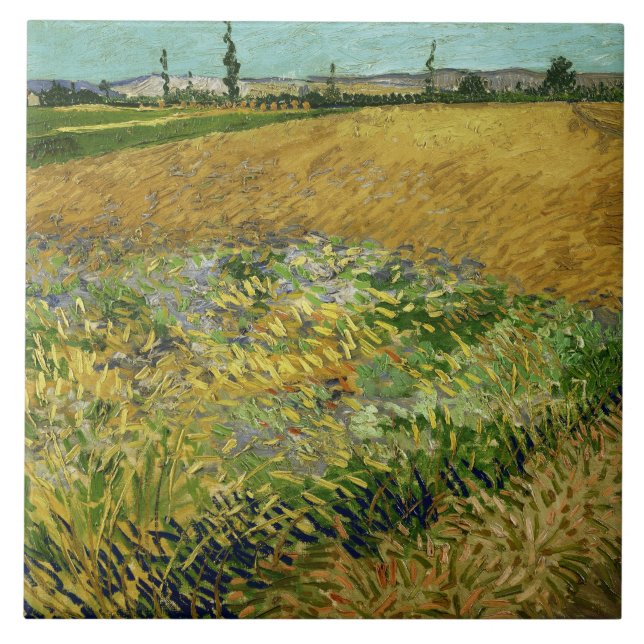 Azulejo Vincent Van Gogh Vintage Wheatfield (Frente)