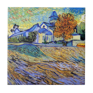 Azulejo Vincent Van Gogh - Vista del asilo y capilla