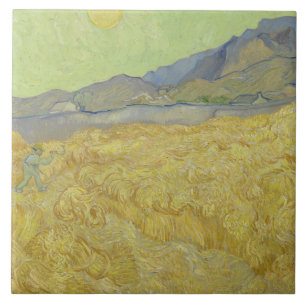 Azulejo Vincent van Gogh - Wheatfield con un pañal