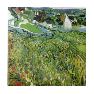 Azulejo Viñedos con vista de Auvers de Vincent van Gogh