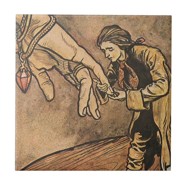 Azulejo Viñetas de Gulliver de Arthur Rackham (Frente)