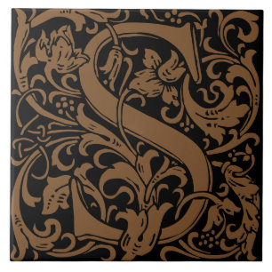 Azulejo Viñetas Iniciales Art Nouveau de William Morris Le
