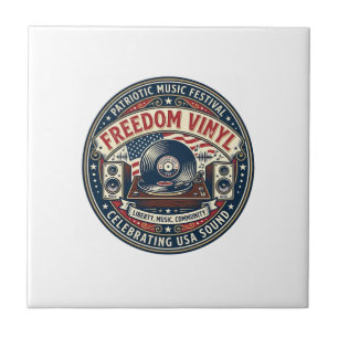 Azulejo Vinilo Patriótico Libertad Disco de Vinilo Patriót