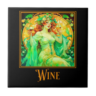 Azulejo Vino Art Nouveau