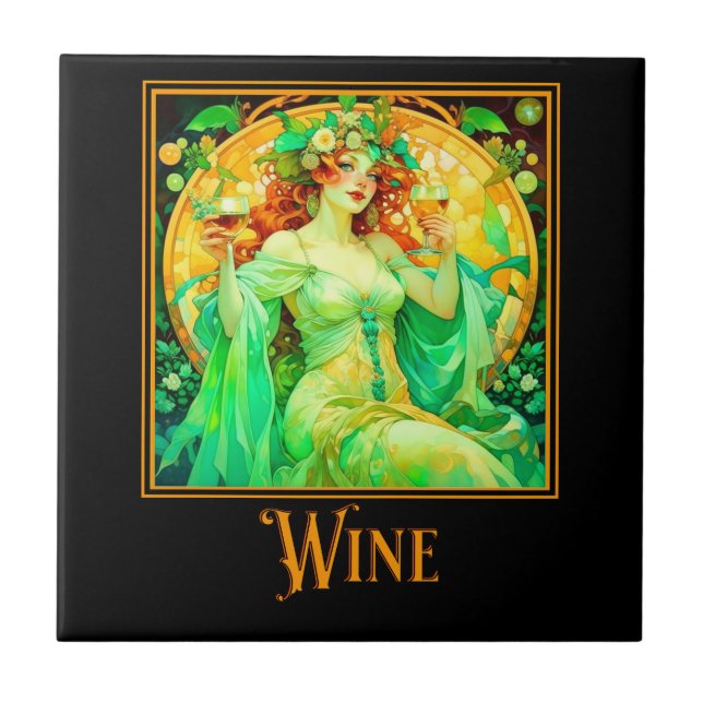 Azulejo Vino Art Nouveau (Frente)