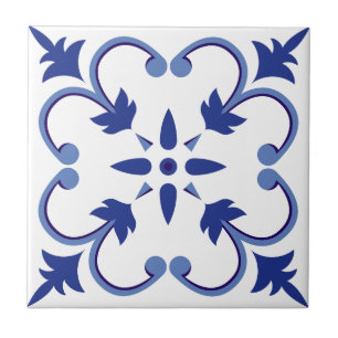 Azulejo Vino de índigo Petal