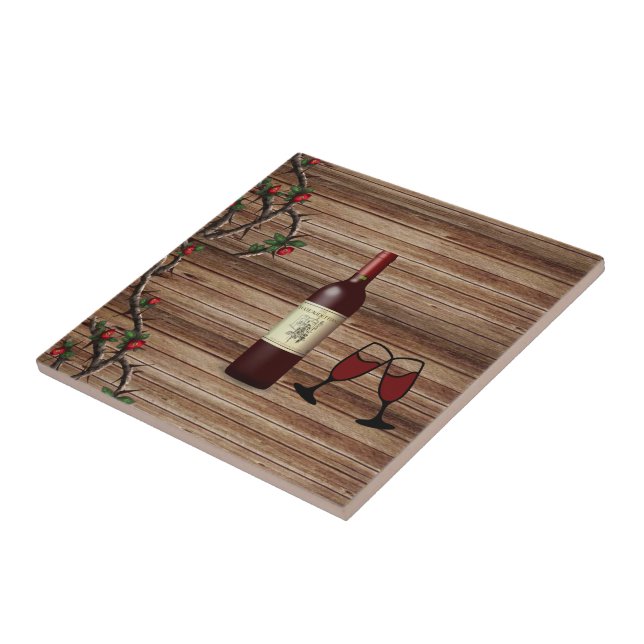 Azulejo Vino de mosaico cerámico (Lado)