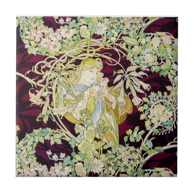 Azulejo Vino de Oro victoriano-verde (Frente)