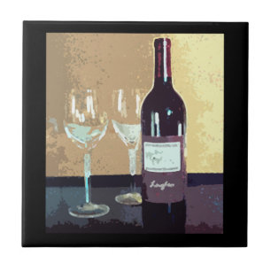 Azulejo Vino rojo