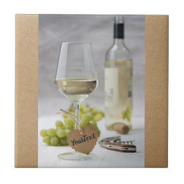 Azulejo Vino Sommelier Vine Lover Botella de uva Diseño