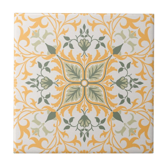 Azulejo Vinos florales venosos decorativos (Frente)