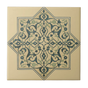 Azulejo Vintage 1884 Personalizar de Arte Cerámico Ornamen